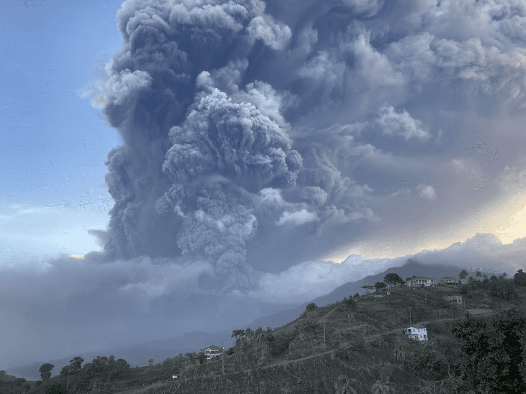 Another Explosive Eruption Occurred At The La Soufriere Volcano ...